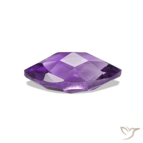 Ametista Viola medio naturale da 0.65 ct, Taglio marquise, VVS