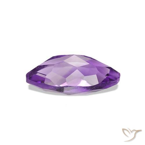 Ametista Viola Intenso naturale da 0.66 ct, Taglio marquise, VVS