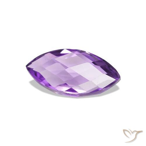 Ametista Viola medio naturale da 0.59 ct, Taglio marquise, VVS