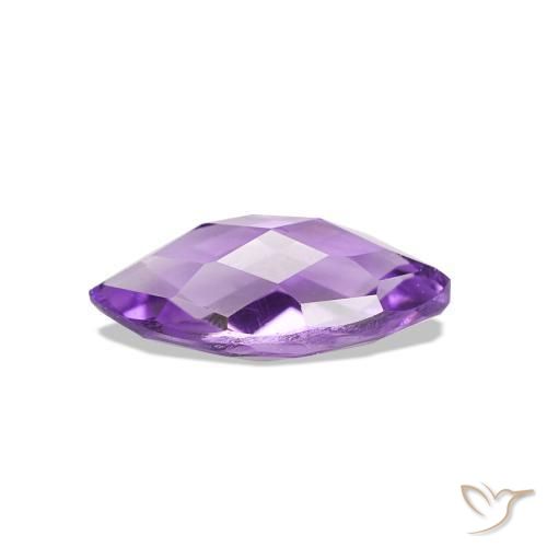 Ametista Viola medio naturale da 0.59 ct, Taglio marquise, VVS