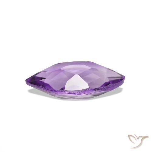 Ametista Viola medio naturale da 0.56 ct, Taglio marquise, VVS