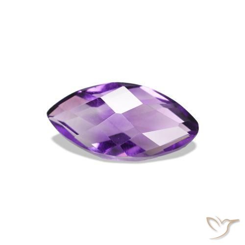 Ametista Viola Intenso naturale da 0.53 ct, Taglio marquise, VS-SI