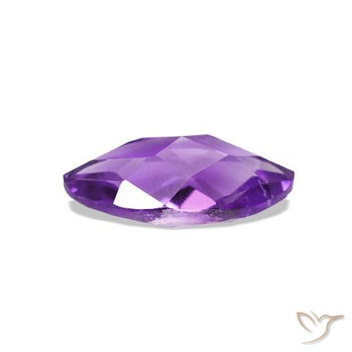 Ametista viola vivido naturale da 0.58 ct, Taglio marquise, VVS-VS