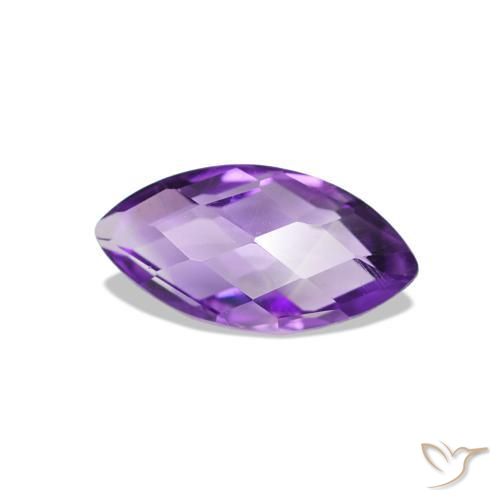 Ametista Viola Intenso naturale da 0.58 ct, Taglio marquise, VVS-VS
