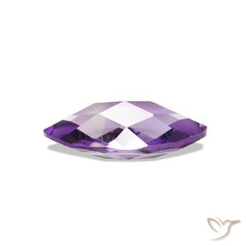 Ametista Viola medio naturale da 0.51 ct, Taglio marquise, VVS-VS
