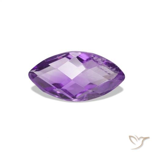 0.56ct Viola medio Ametista, Taglio marquise, VS