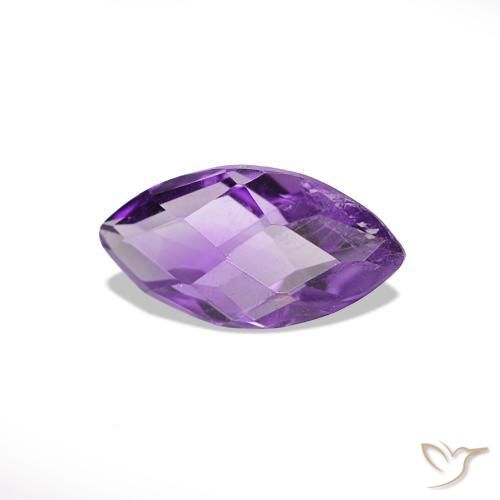 Ametista Viola medio naturale da 0.56 ct, Taglio marquise, VS