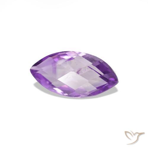 Ametista Viola tendente al rosa naturale da 0.57 ct, Taglio marquise, VS
