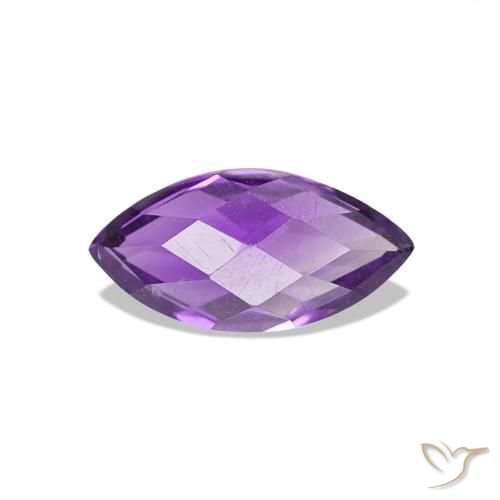 Ametista Viola tendente al rosa naturale da 0.59 ct, Taglio marquise, VVS