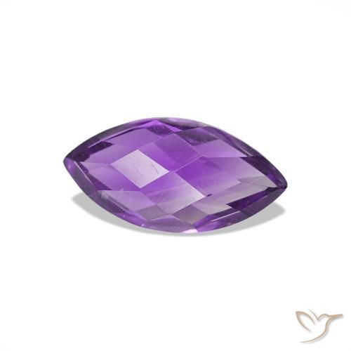 Ametista Viola tendente al rosa naturale da 0.59 ct, Taglio marquise, VVS