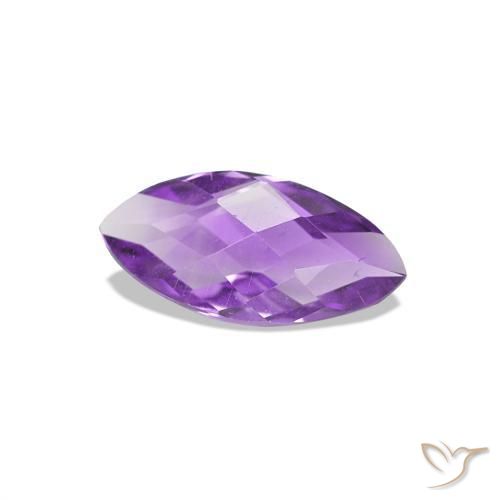 Ametista Medium Dark-Violet naturale da 0.48 ct, Taglio marquise, VVS