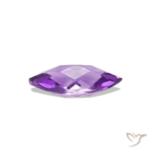 Ametista Medium Dark-Violet naturale da 0.48 ct, Taglio marquise, VVS