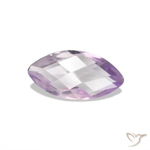 Ametista Viola chiaro naturale da 0.58 ct, Taglio marquise, VVS