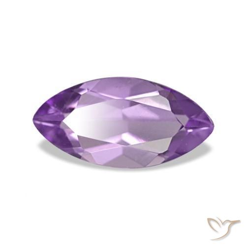 Ametista Viola medio naturale da 1.08 ct, Taglio marquise, VS