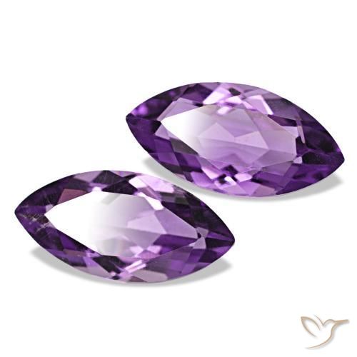 Gemme di Ametista Viola-Rosa Medio naturale da 1.92 ct, Taglio marquise, VS