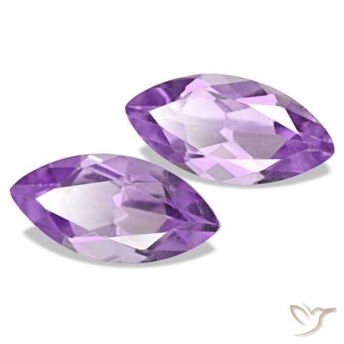 Gemme di Ametista Viola medio naturale da 1.94 ct, Taglio marquise, VS