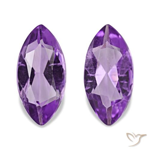 Gemme di Ametista Viola tendente al rosa naturale da 1.74 ct, Taglio marquise, VVS-VS