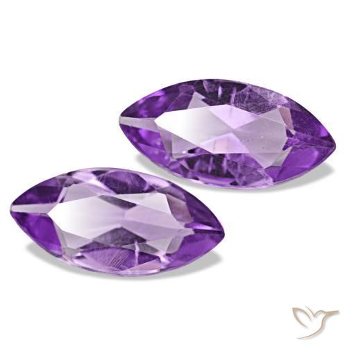 Gemme di Ametista Viola tendente al rosa naturale da 1.74 ct, Taglio marquise, VVS-VS