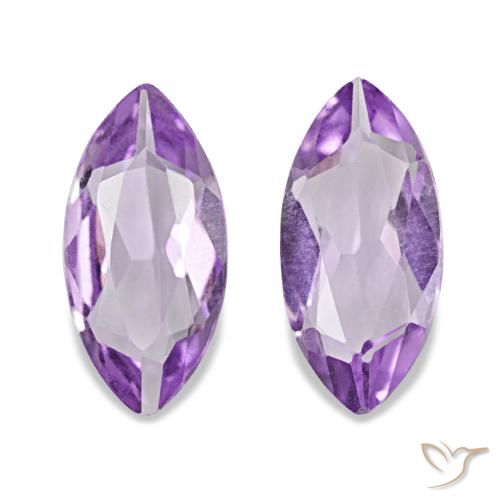Gemme di Ametista Viola tendente al rosa naturale da 1.56 ct, Taglio marquise, VVS-VS