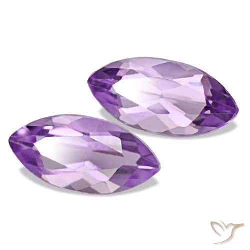 Gemme di Ametista Melanzane Viola naturale da 2.25 ct, Taglio marquise, VVS-VS