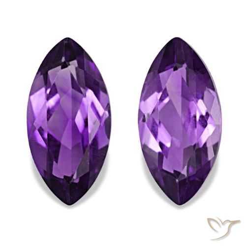 Gemme di Ametista viola vivido naturale da 2.04 ct, Taglio marquise, VS