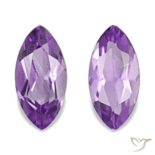 Gemme di Ametista Viola medio naturale da 2.16 ct, Taglio marquise, VS