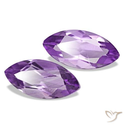 Gemme di Ametista Viola medio naturale da 2.16 ct, Taglio marquise, VS