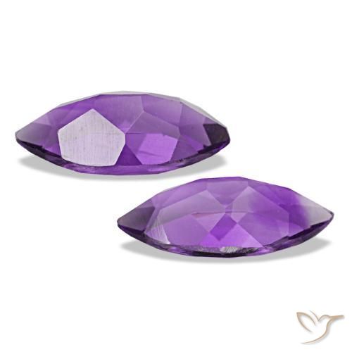 Gemme di Ametista Viola Intenso naturale da 1.71 ct, Taglio marquise, VS