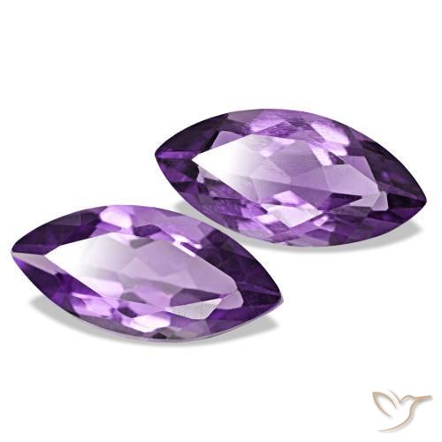 Gemme di Ametista viola vivido naturale da 1.96 ct, Taglio marquise, VS