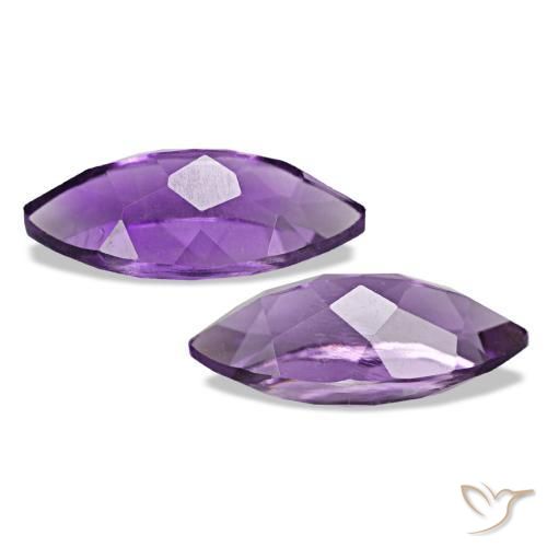 Gemme di Ametista viola vivido naturale da 1.96 ct, Taglio marquise, VS