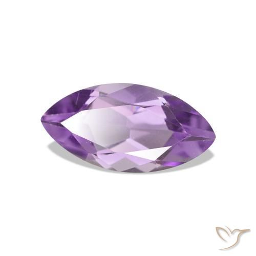 Ametista Viola violaceo medio naturale da 1.02 ct, Taglio marquise, VVS-VS