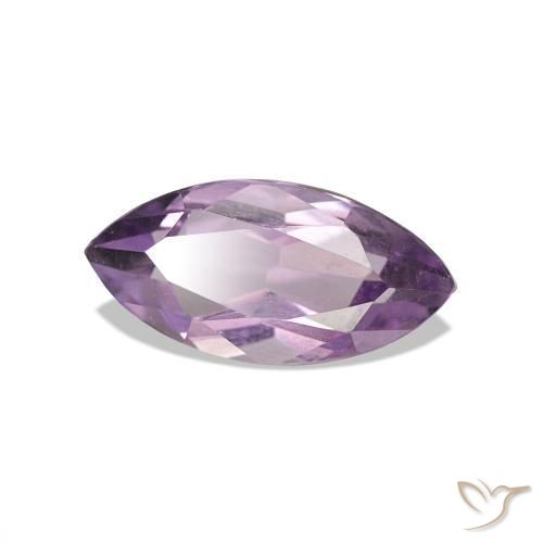 Ametista Viola medio naturale da 1.10 ct, Taglio marquise, VVS-VS