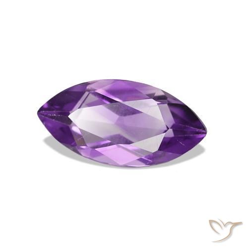 Ametista Viola-Rosa Medio naturale da 0.96 ct, Taglio marquise, VVS-VS