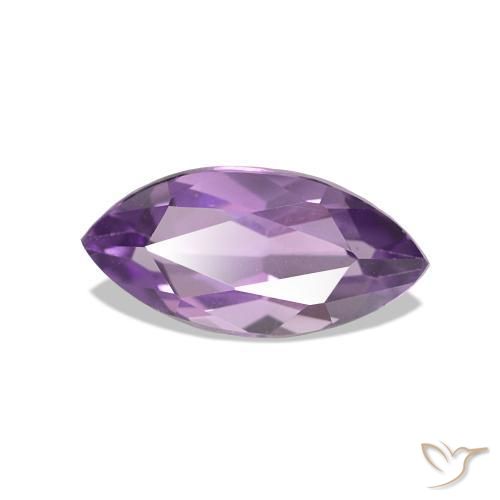 Ametista Viola medio naturale da 0.98 ct, Taglio marquise, VVS-VS