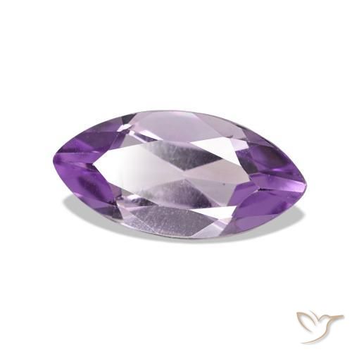 Ametista Viola medio naturale da 0.95 ct, Taglio marquise, VVS-VS