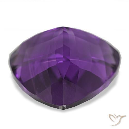 Ametista Viola Intenso naturale da 43.30 ct, Taglio trillion, VVS-VS