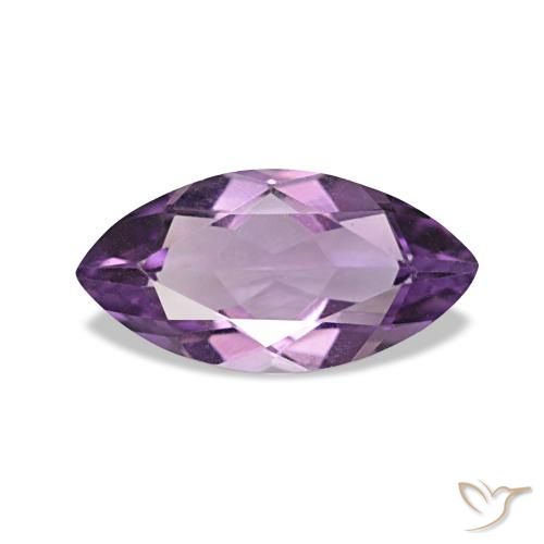 Ametista Viola chiaro-medio naturale da 0.91 ct, Taglio marquise, VVS-VS