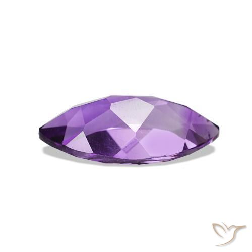 Ametista Viola medio naturale da 0.90 ct, Taglio marquise, VVS-VS