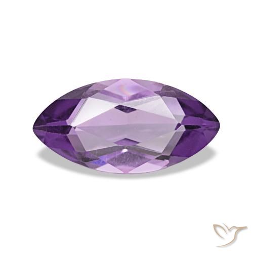 Ametista Viola violaceo intenso naturale da 1.05 ct, Taglio marquise, VVS-VS