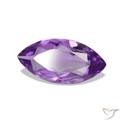 Ametista Viola-Rosa Medio naturale da 0.71 ct, Taglio marquise, VS