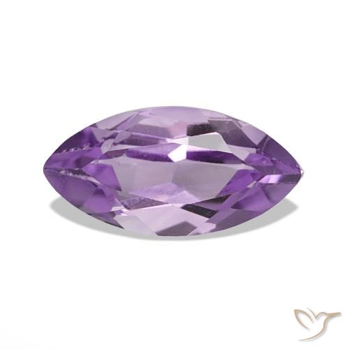 Ametista Viola-Rosa Medio naturale da 1.18 ct, Taglio marquise, VS