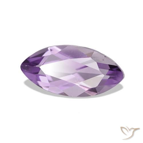 Ametista Viola chiaro-medio naturale da 1.05 ct, Taglio marquise, VS