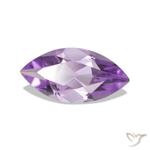 Ametista Viola medio naturale da 0.89 ct, Taglio marquise, VS