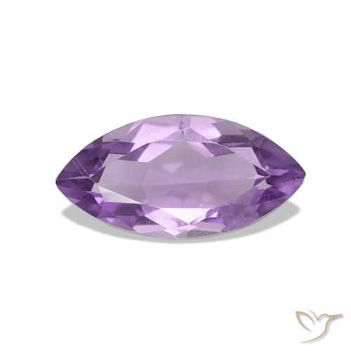 Ametista Viola chiaro-medio naturale da 1.07 ct, Taglio marquise, VS