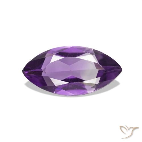 Ametista Viola medio naturale da 0.93 ct, Taglio marquise, VS