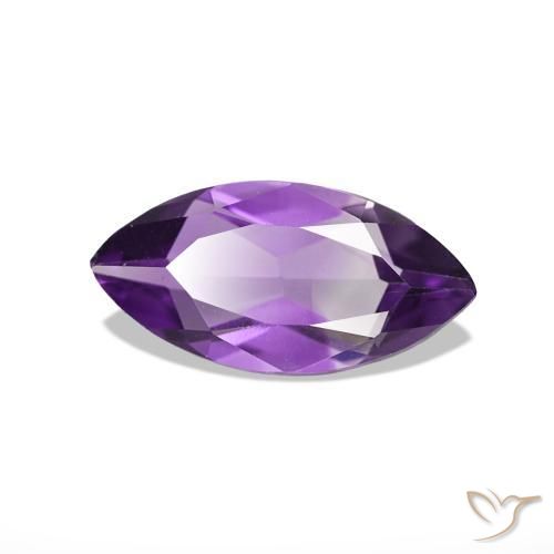 Ametista Viola medio naturale da 0.93 ct, Taglio marquise, VS