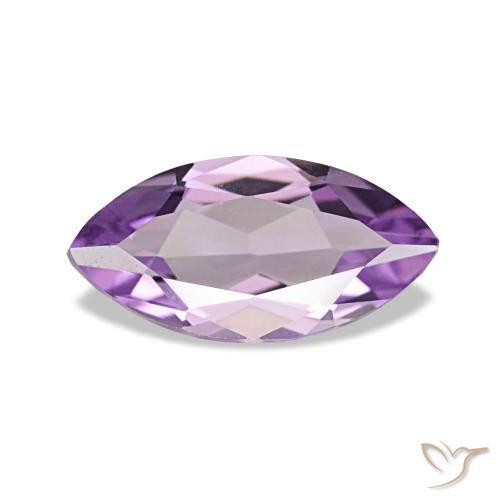 Ametista violaceo naturale da 0.91 ct, Taglio marquise, VVS