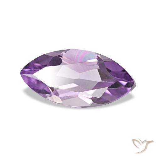 Ametista Medium Light Purplish-Violet naturale da 0.98 ct, Taglio marquise, VVS
