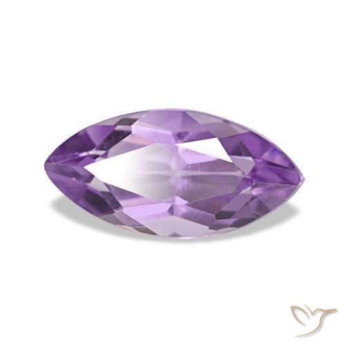 Ametista Medium Light Purplish-Violet naturale da 1.12 ct, Taglio marquise, VVS