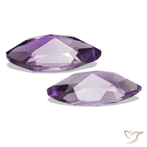 Gemme di Ametista Viola medio naturale da 1.92 ct, Taglio marquise, VS